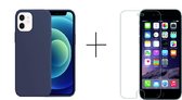 iPhone 12 mini hoesje blauw - iPhone 12 mini siliconen case - hoesje Apple iPhone 12 mini blauw - iPhone 12 mini hoesjes cover hoes - telefoonhoes iPhone 12 blauw mini - screenprot