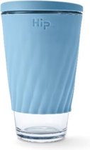 HIP Drinkbeker - Polypropyleen/Siliconen/Glas - 355 ml - Blauw/Roze