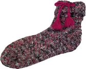 Warme Sokken Met Balletjes - Huissokken - Roze / Multicolor - Maat 27 / 30