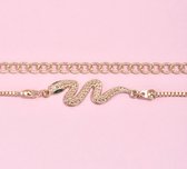 Set van 2 armbandjes | slang | goud gekleurd