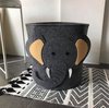 foto van Speelgoedmand Kinderen – Opbergmand Kinderkamer Wasmand – Kind Opbergzak speelgoed – Speelgoedkist decoratie - Olifant