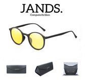 JANDS. NIGHT NR.3 - Met Hardcase - Avondbril - Nachtbril - Autobril - Tegen Vermoeide Ogen - Zonder Sterkte - Zwart - Met Gratis Accessoires