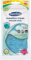 Sensitive Clean Floss Picks (40 Pieces) Extremely Soft Dental Floss For Sensitive Teeth And Irritated Gums - Dentek