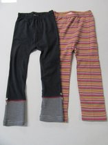 dirkje , meisje, legging set , streepje , zwart ,  5 jaar  110