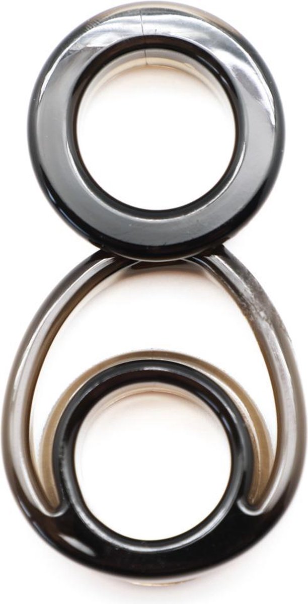 Dual Cockring Zwart - Penisring - Stimulerend voor mannen - Spannend voor koppels - Sex speeltjes - Sex toys - Erotiek - Sexspelletjes voor mannen en vrouwen – Seksspeeltjes - Cockring man - Cockringen - Cock ring