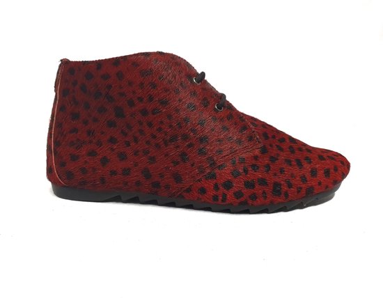 Maruti Ginny Hairon Chaussures à lacets en cuir pour femmes 666127501 Bordo  en Glas... | bol.com