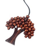 Hout- ketting- Boom- Lang- Bruin- Allergievrij- Charme Bijoux