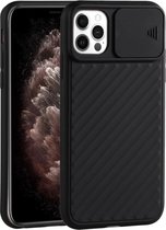 GSMNed – iPhone 12 Pro Max Zwart – hoogwaardig siliconen Case Zwart – iPhone 12 Pro Max Zwart – hoesje voor iPhone Zwart – shockproof – camera bescherming