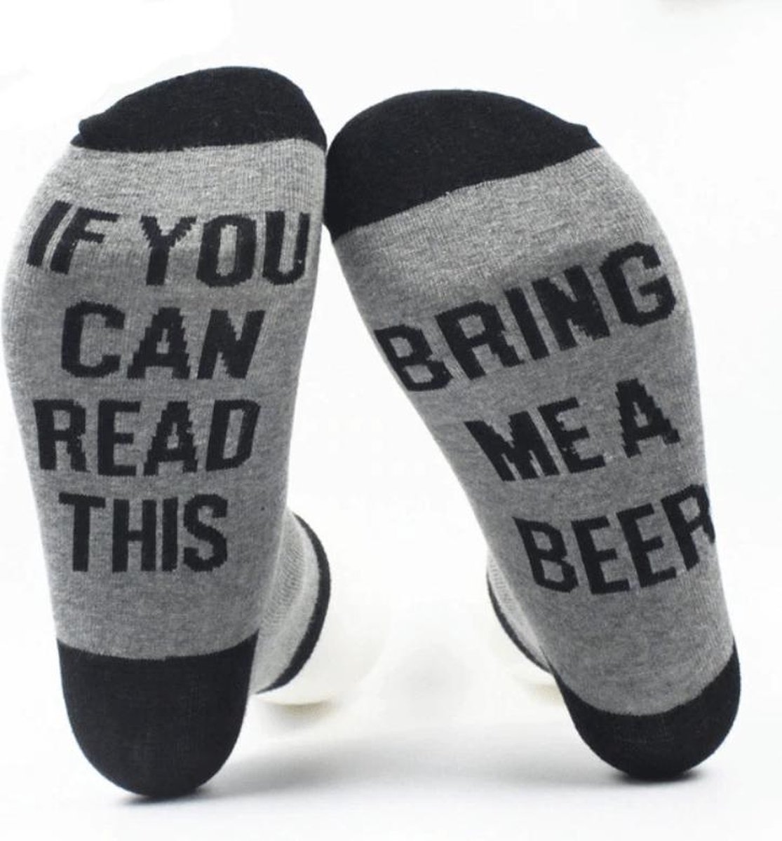 Grappige sokken - Bring me Beer - one size - cadeau mannen - huissokken - Vaderdag kados - verjaarda