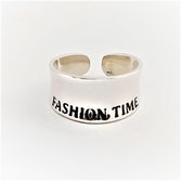 Marutti zilveren ring' "fashion time". Maat 17.
