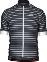 BLACK HORIZON' fietsshirt met zwart/witte strepen voor heren - S