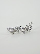 Oorbel stud vlinders - zilver