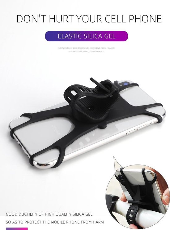 Smartphone Houder Fiets  - Houder voor Fietsen – Bike Phone Holder – 360graden – 4" tot 7"- Universele Telefoonhouder – Fietshouder