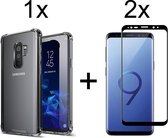 Samsung S9 Hoesje - Samsung Galaxy S9 hoesje shock proof case hoes hoesjes cover transparant - Full Cover - 2x Samsung S9 screenprotector