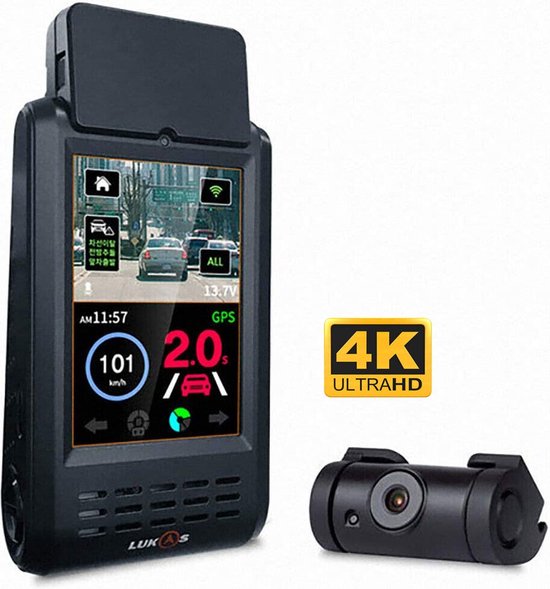 LUKAS H900 4K Touch Wifi GPS 128gb dashcam voor auto