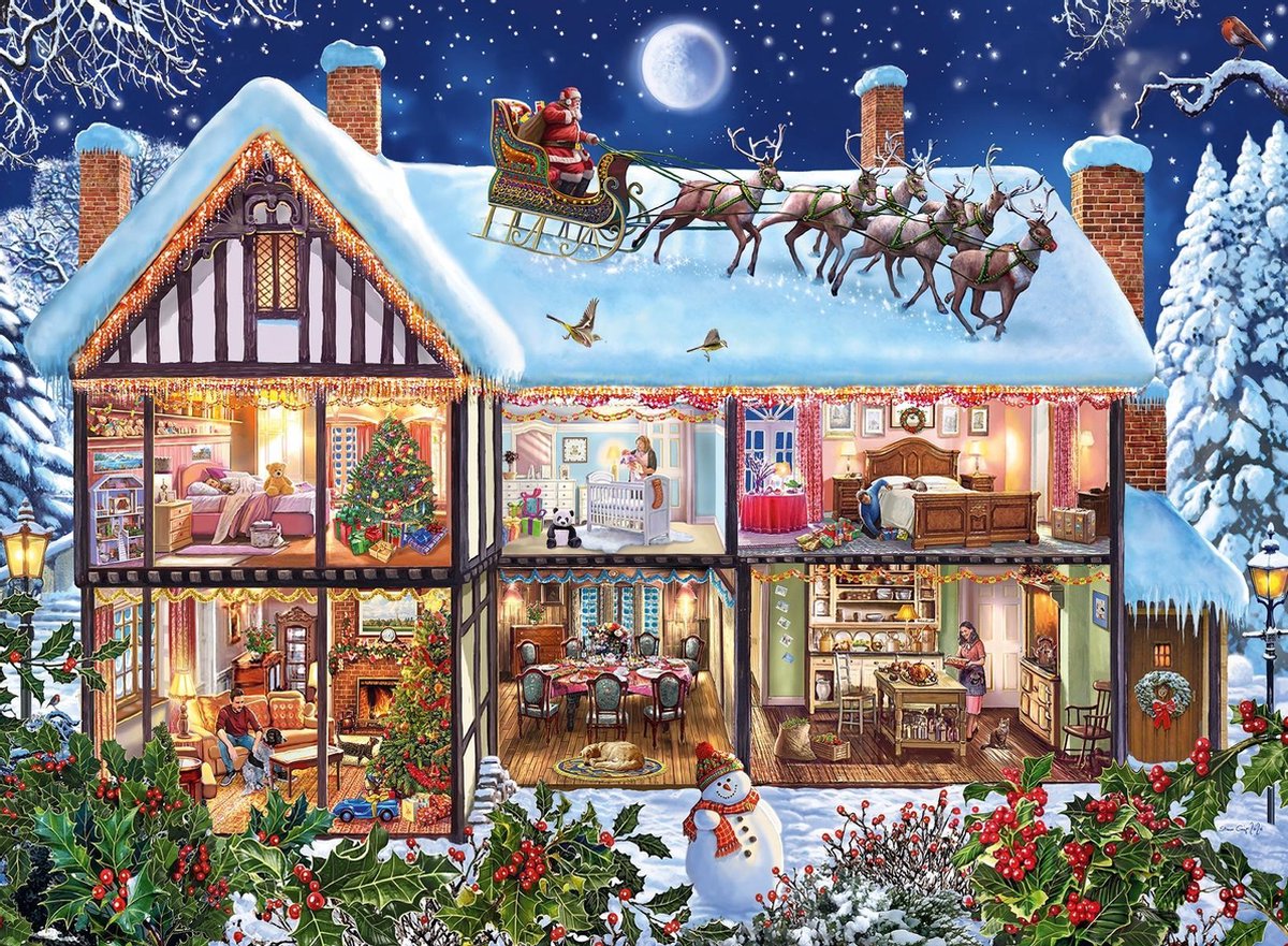 Ravensburger Kerstmis Thuis - Kinderpuzzel - 100 XXL stukjes - Vanaf 14 jaar — afbeelding 3