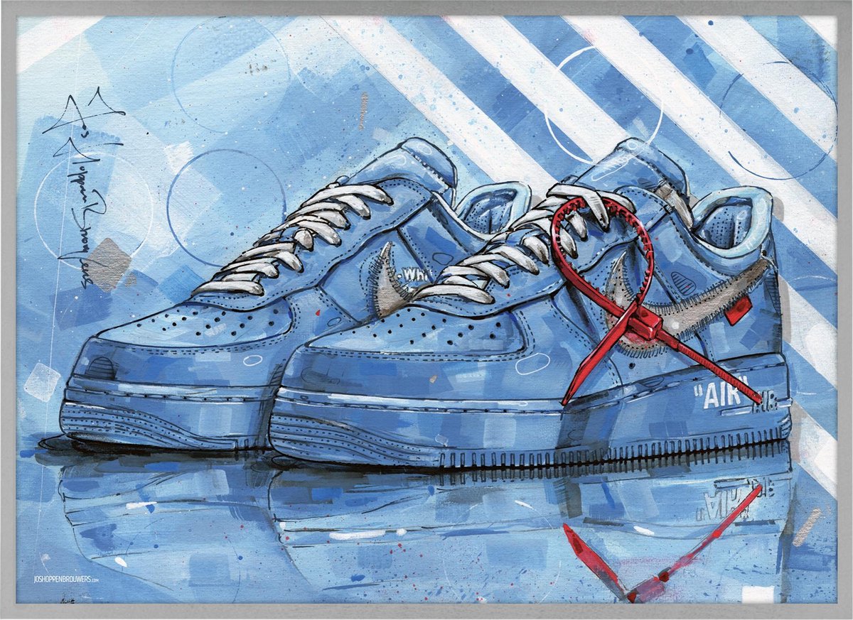 Affiche Nike Air Force 1 University Blue (70x50cm) | bol.com