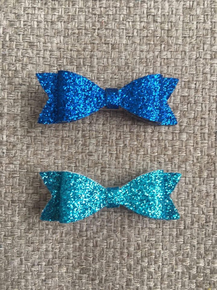 Haarspeldjes Baby - Baby Haarclips - Baby Haaraccessoires - Haarknipjes Baby - Turquoise - Royal Blauw - Glitter