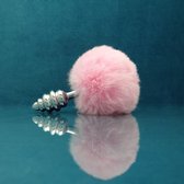 Buttplug met konijnenstaartje - Roze - Twister Anaal plug met roze bunny staart - PinkPonyClubnl