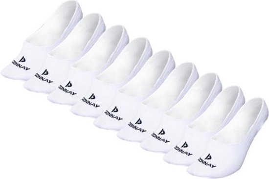 Donnay - Socquettes - Footies - 9 Paires - Wit - 39-42