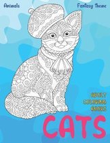 Adult Coloring Books Fantasy Theme - Animals - Cats