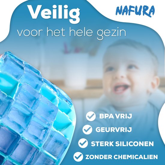 Nafura® Siliconen IJsblokjesvorm Met Deksel (4 Stuks) – IJsvormpjes Maker – IJsklontjes vorm -  Herbruikbaar – BPA Vrij - Vierkant - Nafura