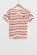 Sissy-Boy - Oranje T-shirt gestreept met sinaasappel embroidery