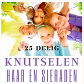 25 delig- Oranje-Knutselset- Haar- oorbellen- ring- Haarknipjes- Oranje Geel- Kinderen 5 tot 10 jaar