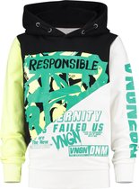 Vingino Noox Trui - Unisex - wit/zwart/groen/geel