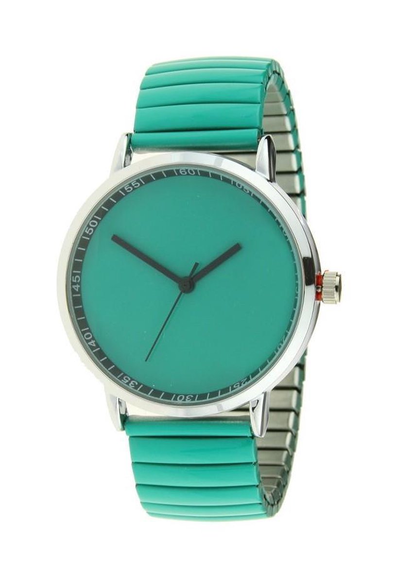Ernest horloge met rekband turquoise-groen
