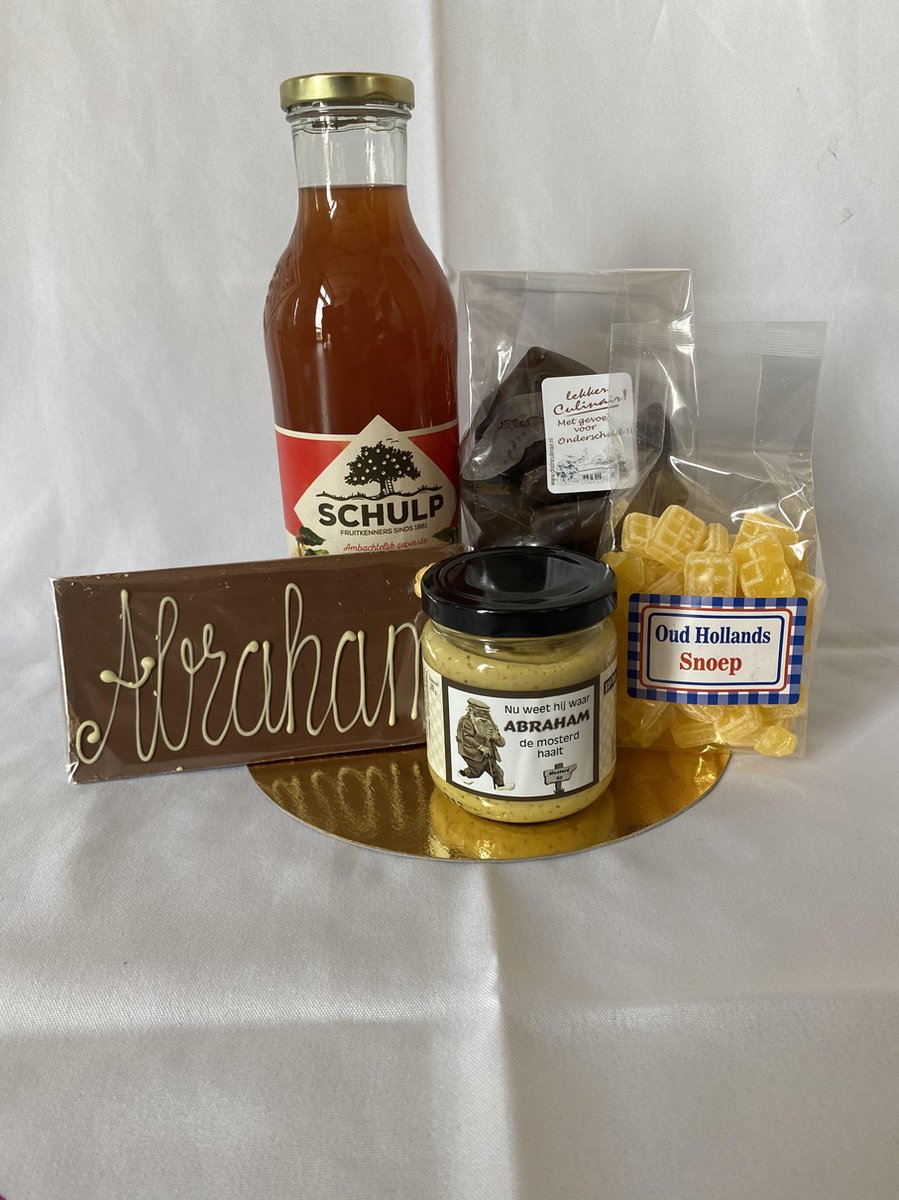 Abraham pakket -geschenkpakket- relatie geschenk - kado pakket - cadeau pakket - verjaardag - bakken - koken - eten en drinken - kerstpakketten