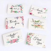 Set kaarten met enveloppe | Thank you | 6 stuks | 10 x 15 cm