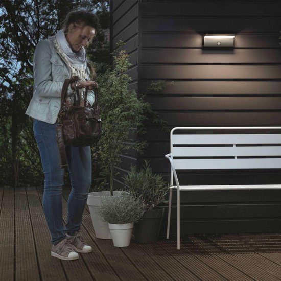 Hue Philips Buiten APLIQUÉ MURO PHILIPS BUSTAN 2 X 4.5W LUZ CÁLIDA IP44 - LED Studio Philips Mygarden Sensor