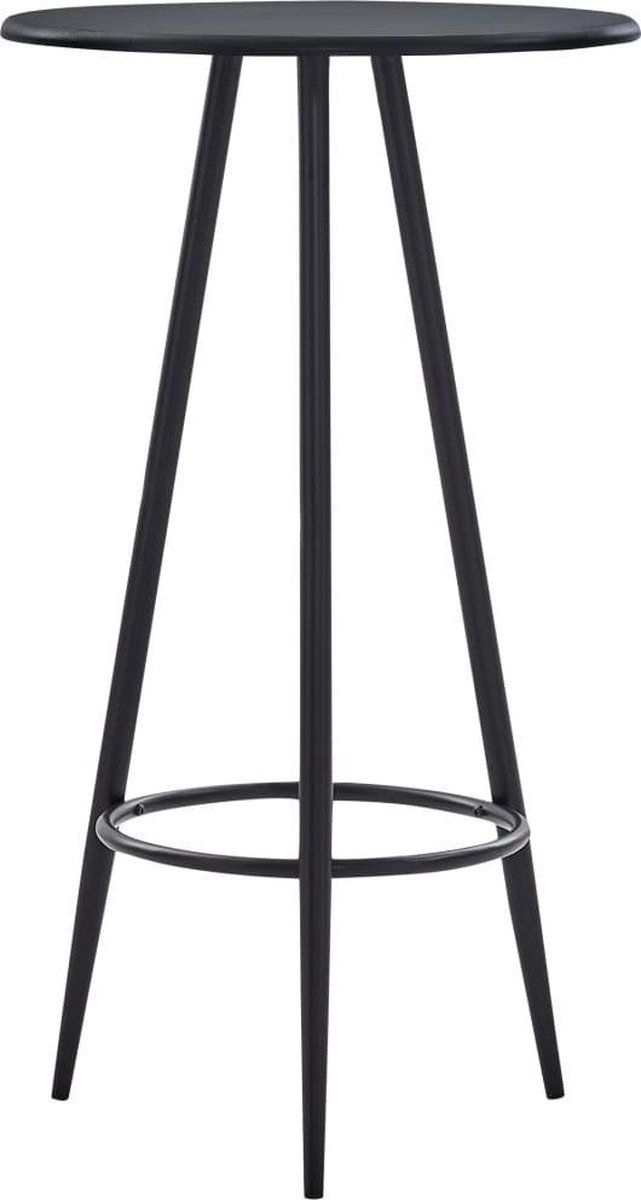 vidaXL Bartafel - 60x107,5 - cm - MDF - zwart