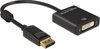 DeLOCK premium DisplayPort naar DVI actieve adapter - DP1.2 (1920 x 1200) / zwart - 0,20 meter