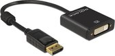 DeLOCK Premium DisplayPort 1.2 naar DVI actieve adapter (4K 30 Hz) / zwart - 0,20 meter