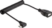 Delock - Kabel USB micro-B Stecker gewinkelt - USB 2.0-A