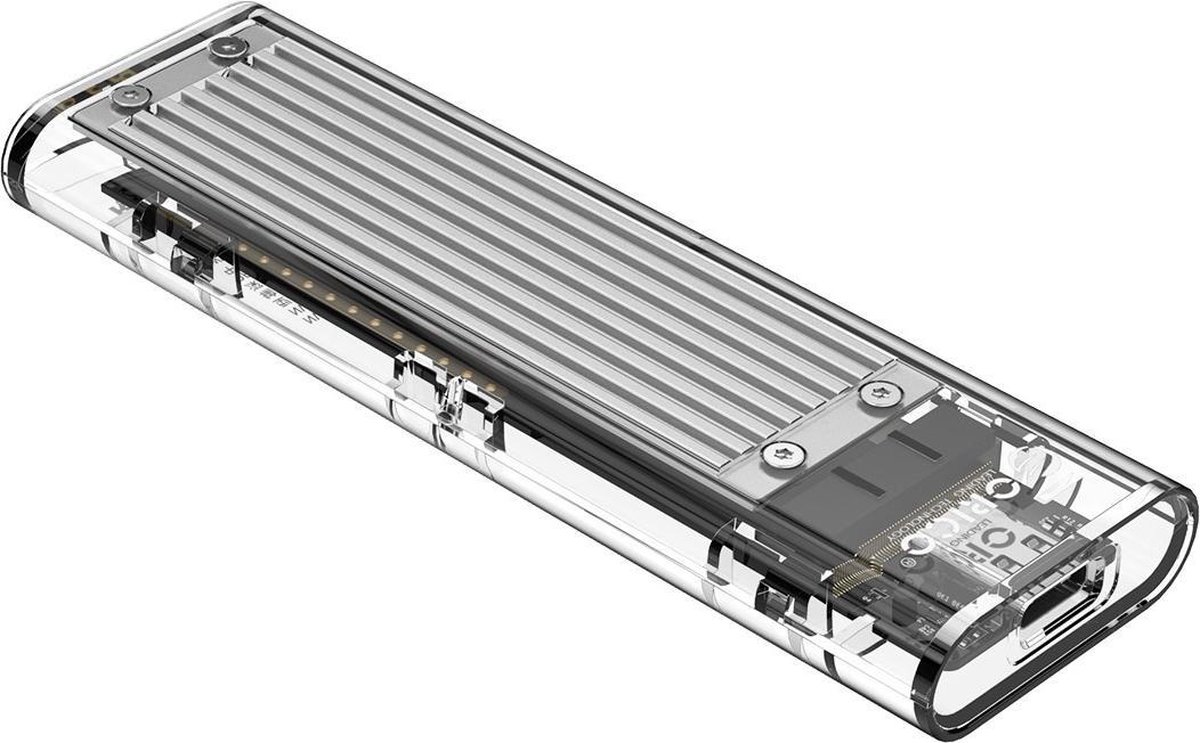 Orico NVMe M.2 SSD behuizing 10Gbps - Transparant - Zilver Aluminium