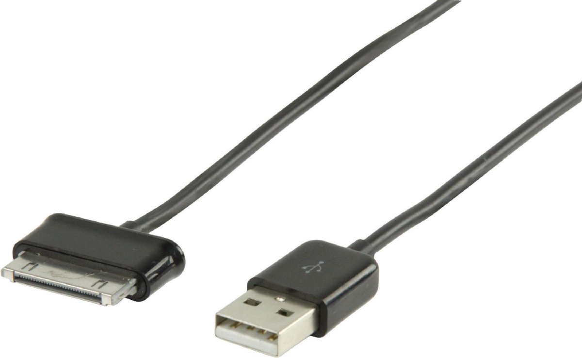 USB 2.0 A - 30pin datakabel 2,00 m zwart voor Samsung Tab