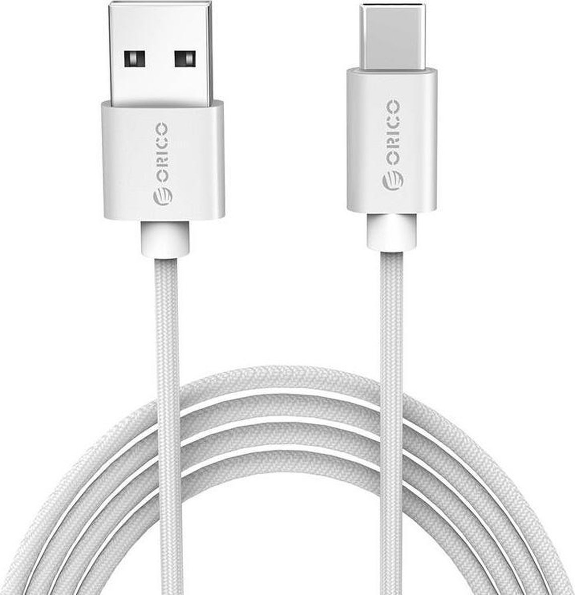Orico 2.4 A fast charge / quick charge / snellaad USB type c laadkabel en datakabel / kabel Windows/Andriod - zilver