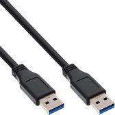 USB naar USB kabel - USB3.0 - tot 2A / zwart - 0,30 meter