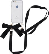 iMoshion Backcover met koord hoesje - Satijn iPhone 6 / 6s hoesje - Zwart