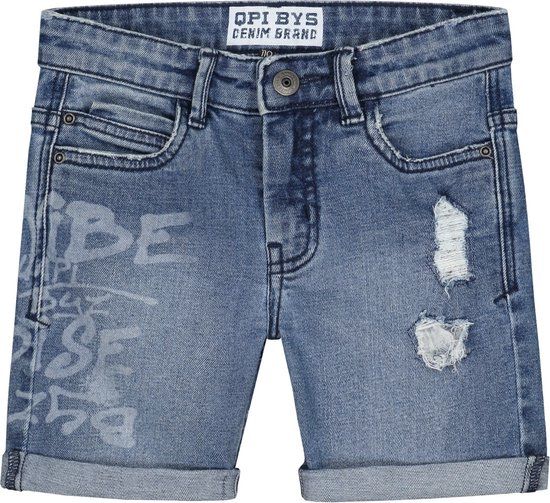 Quapi short August mid blue denim - maat 134