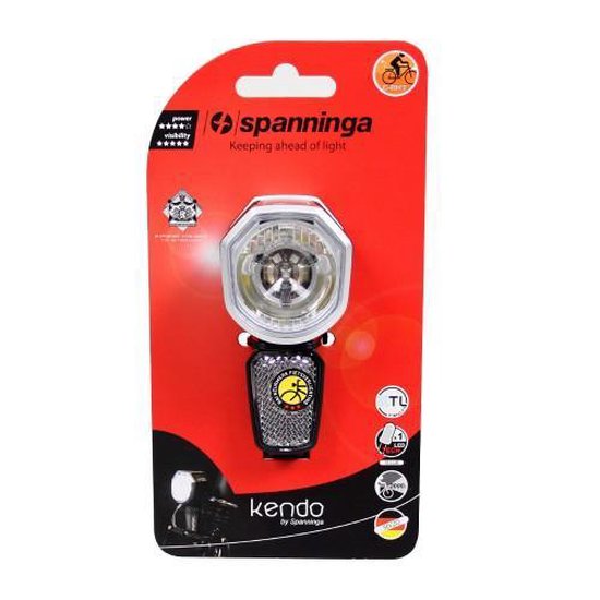 Spanninga Kendo + Phare de vélo - 30 lux - Dynamo