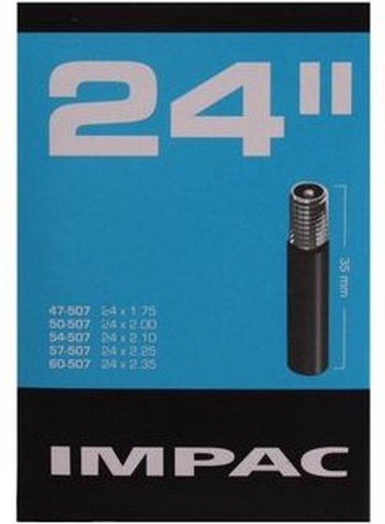 Verpakking met "24"" op blauwe achtergrond. Afmetingen 35mm.