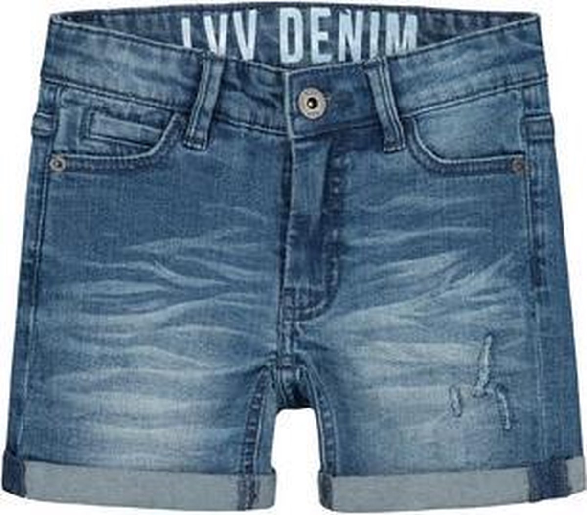 LEVV Guus - Blue Denim Jeans Shorts - maat 110
