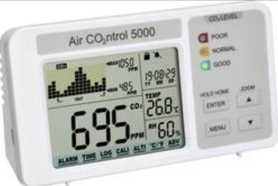 Regeren mijn Merg TFA Dostmann AirCO2ntrol 5000 - Co2 Meter - Met geheugenkaart | bol.com