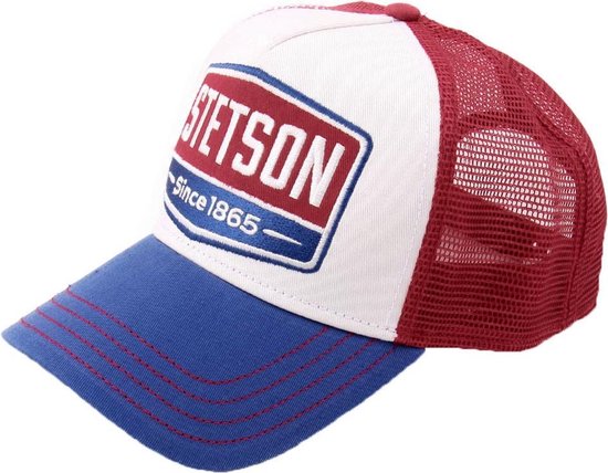 Stetson Retro Trucker Cap Gasoline Rood Blauw-One Size