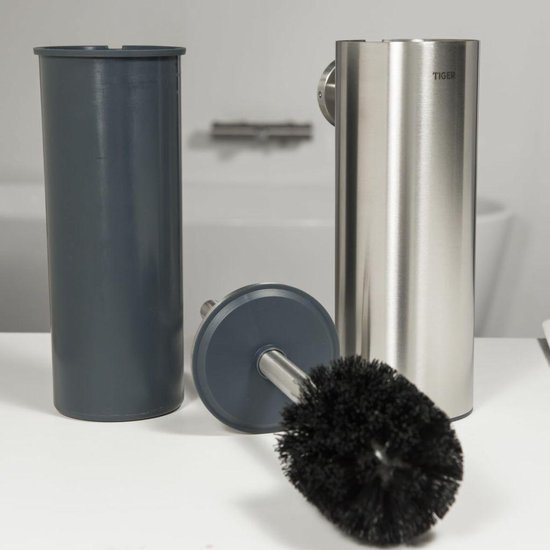 Ambrosya® Exclusieve toiletborstelhouder van roestvrij staal | badkamer