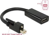 Premium Mini DisplayPort 1.2 naar HDMI 1.4 actieve adapter (4K 30 Hz) / zwart - 0,20 meter